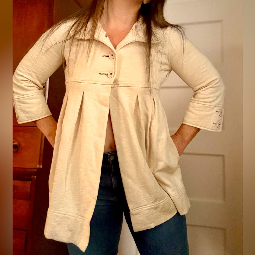 Perfect Beach Jacket, Post Surf, Yoga, Cotton, Buttons, Hoodie, Neutral